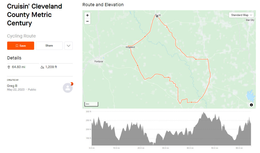 65-Mile Route